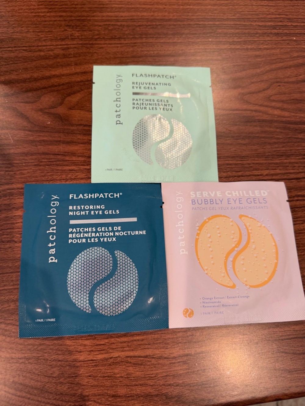 3pc Patchology Eye Gel Trio - Mint, Teal & Pink Packs